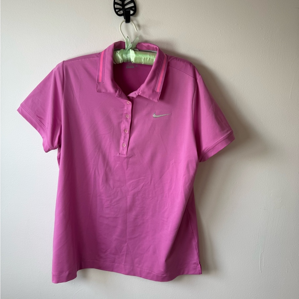 Nike Women's Bright Pink Button Down Shirt